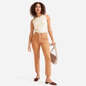 EVERLANE The Slim Leg Crop Pants Size 4 Cocoa Brown